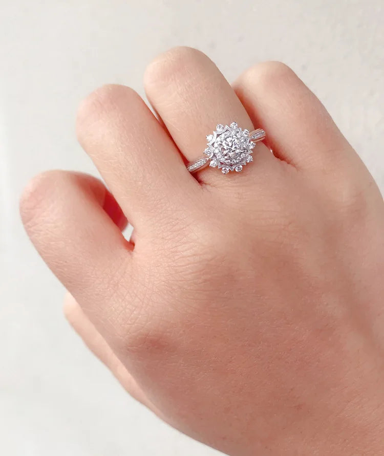 Bague Argentée Diamant