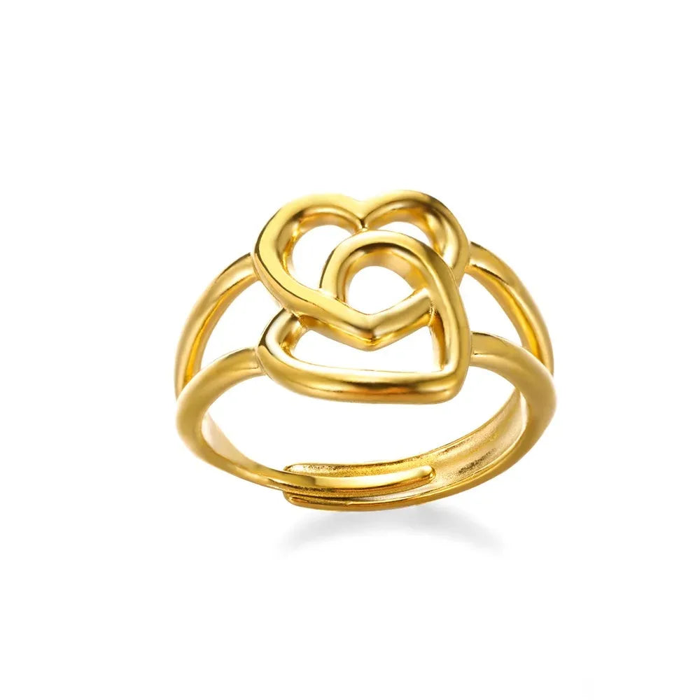 Bague Cœur Zircon Minimaliste