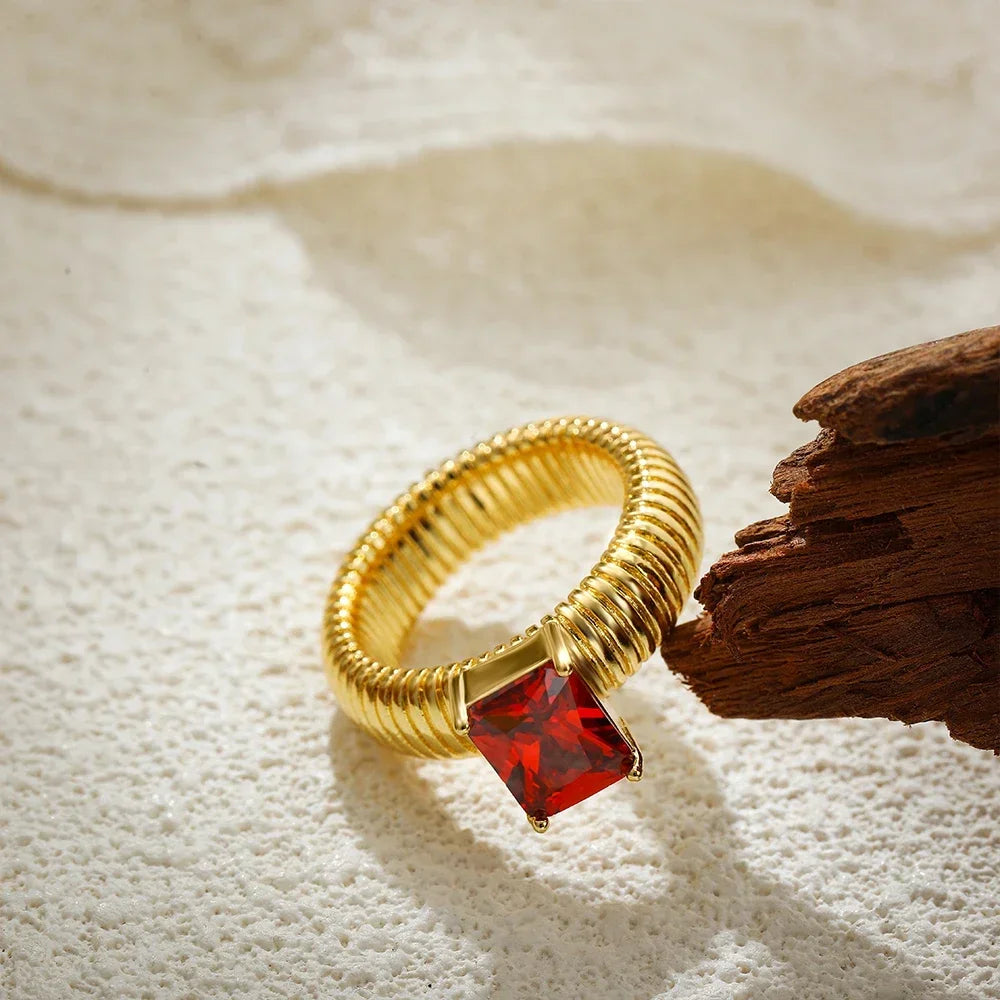 Bague Clip Multicolore Or 18K