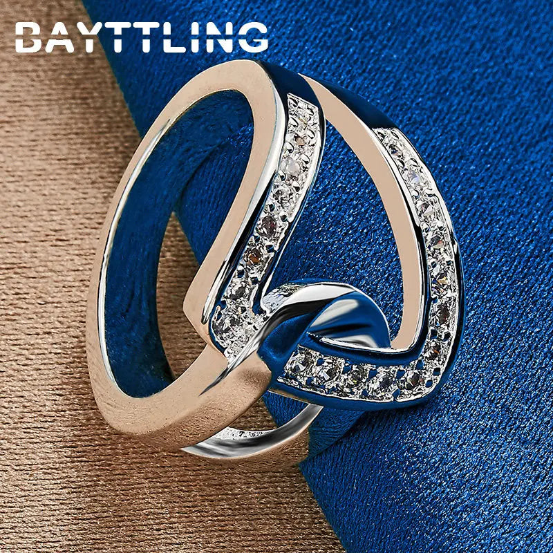 Bague Argent Entrelacée