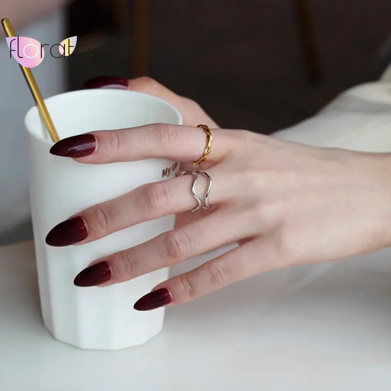 Bague Double Couche Rock Punk Ajustable