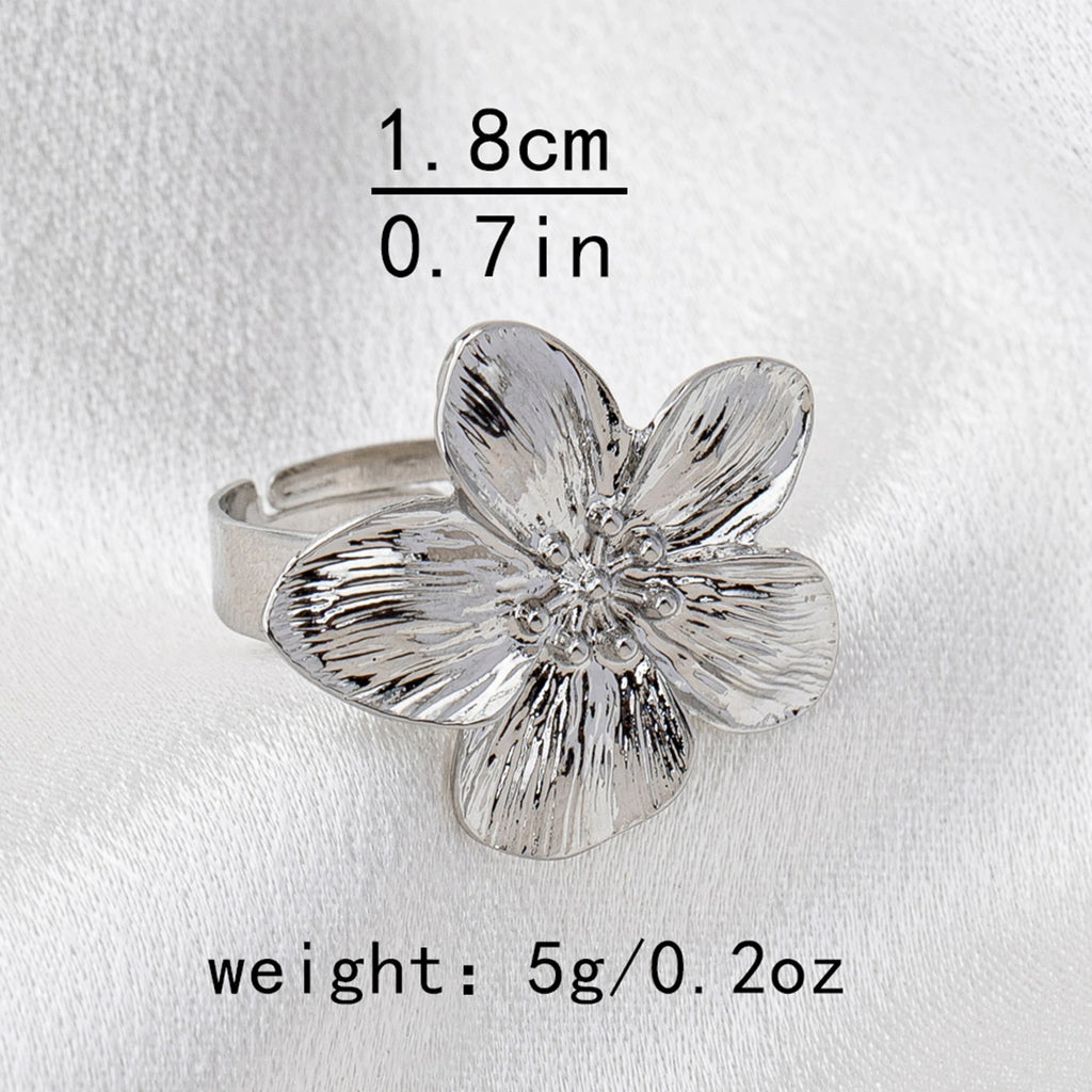 Bague Fleur Ajustable