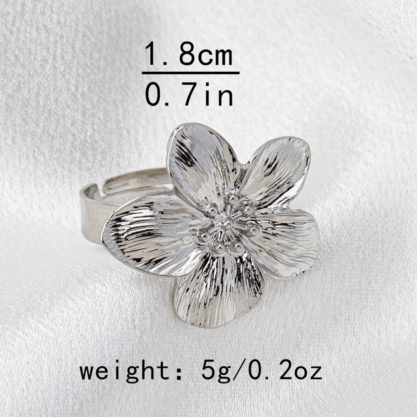 Bague Fleur Ajustable