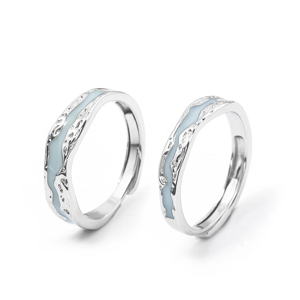 Bague Bleu Entrelacée