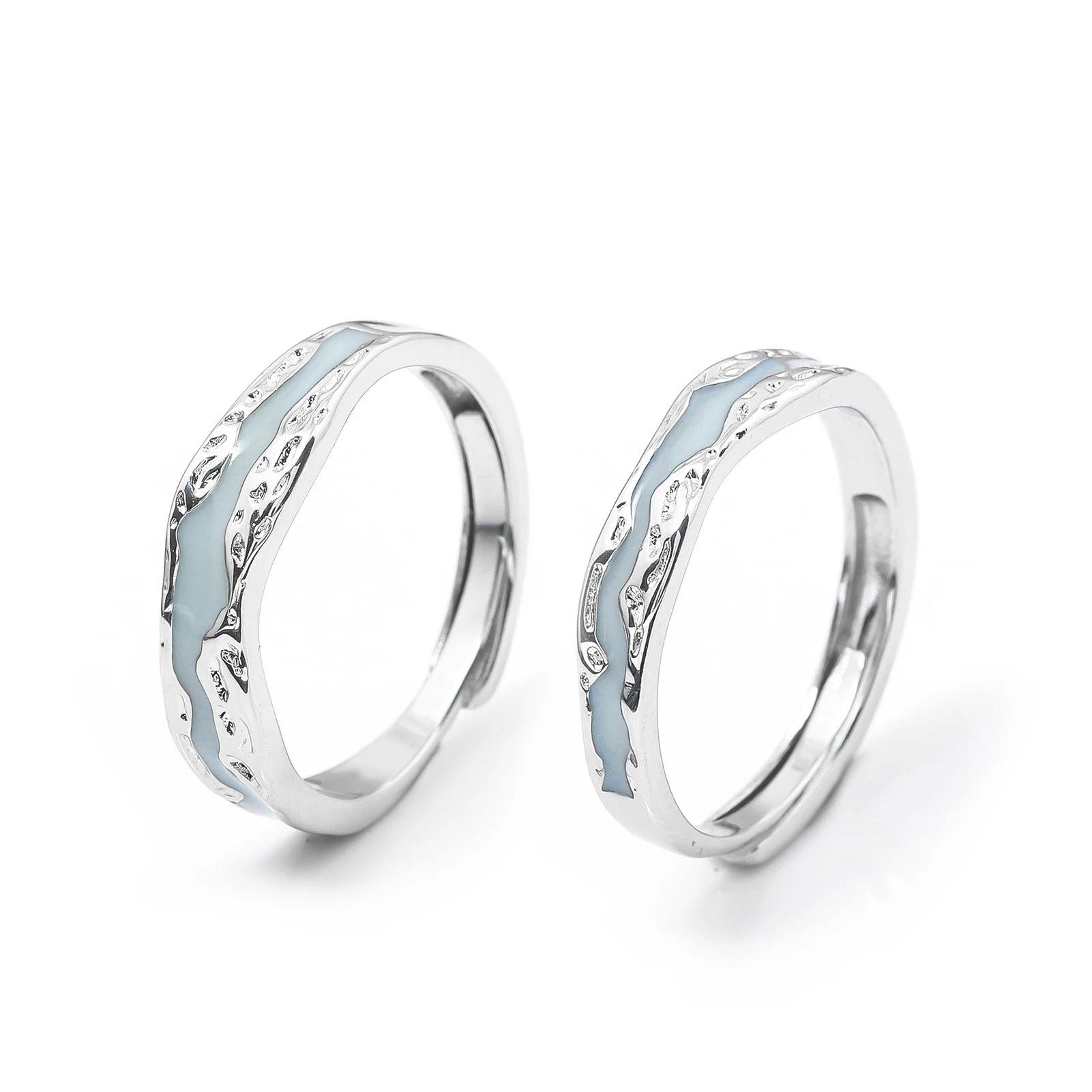 Bague Bleu Entrelacée