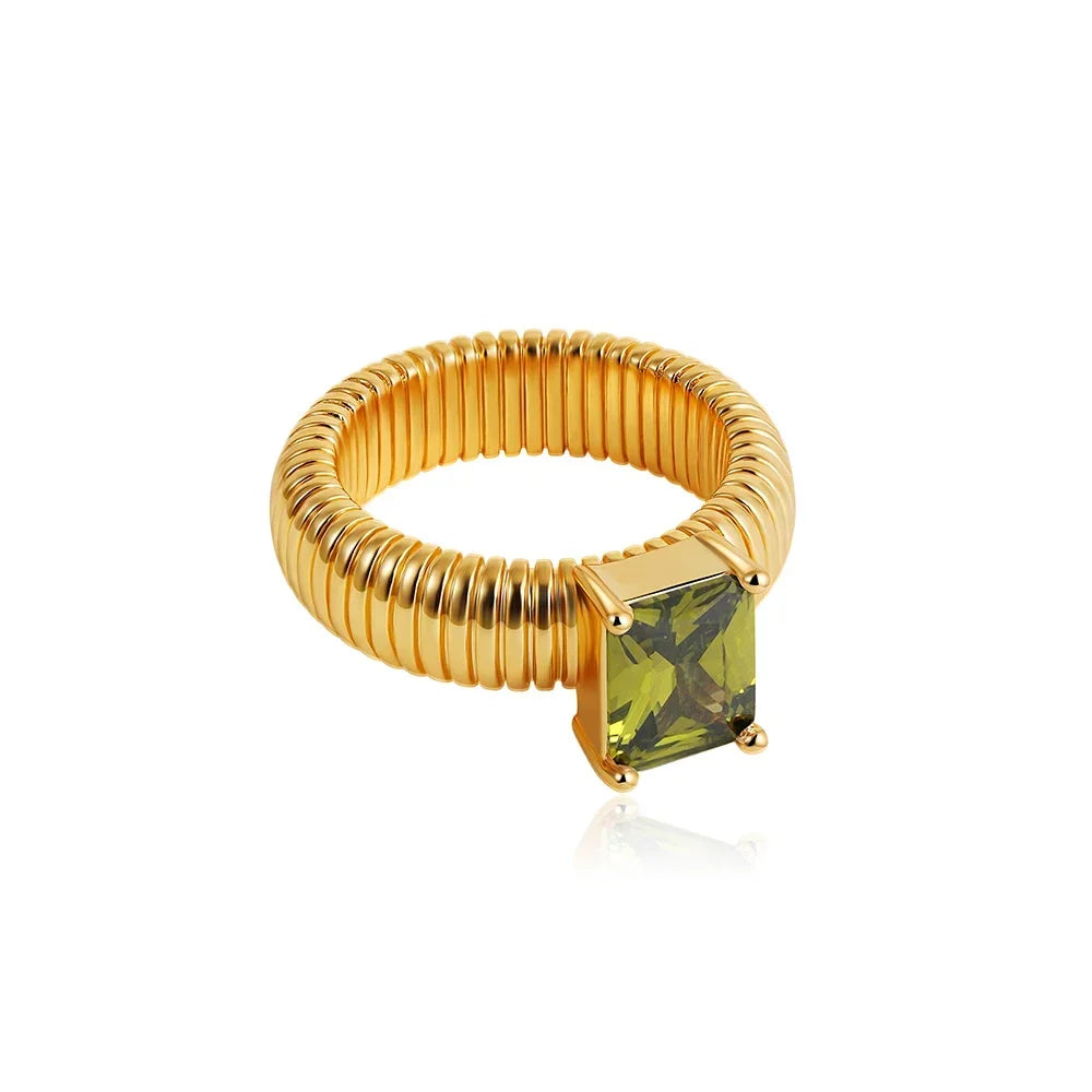 Bague Clip Multicolore Or 18K