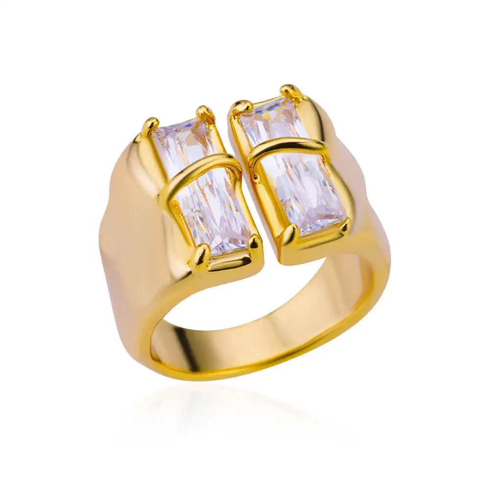 Bague Carrée Zircon Trendy