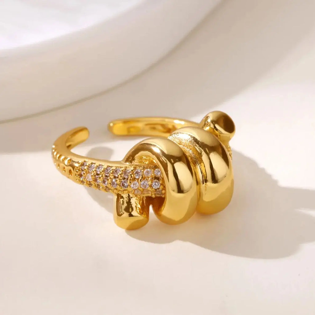 Bague Nœud Étoile Or