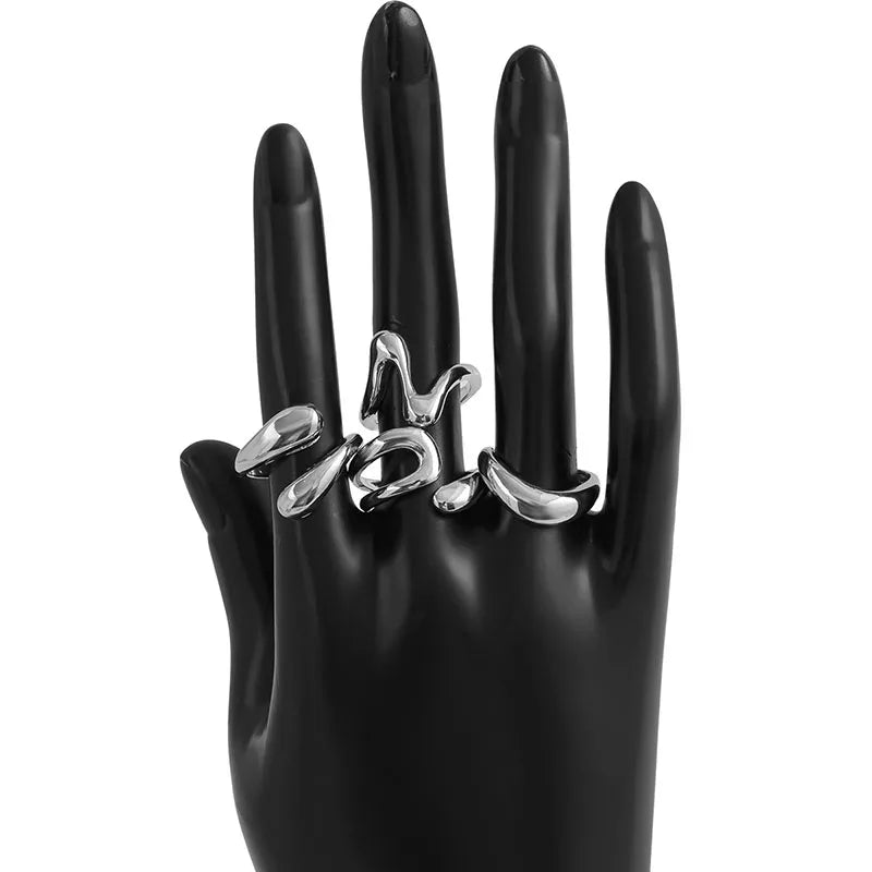 Bague Punk Géométrique