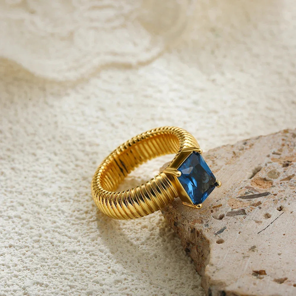 Bague Clip Multicolore Or 18K