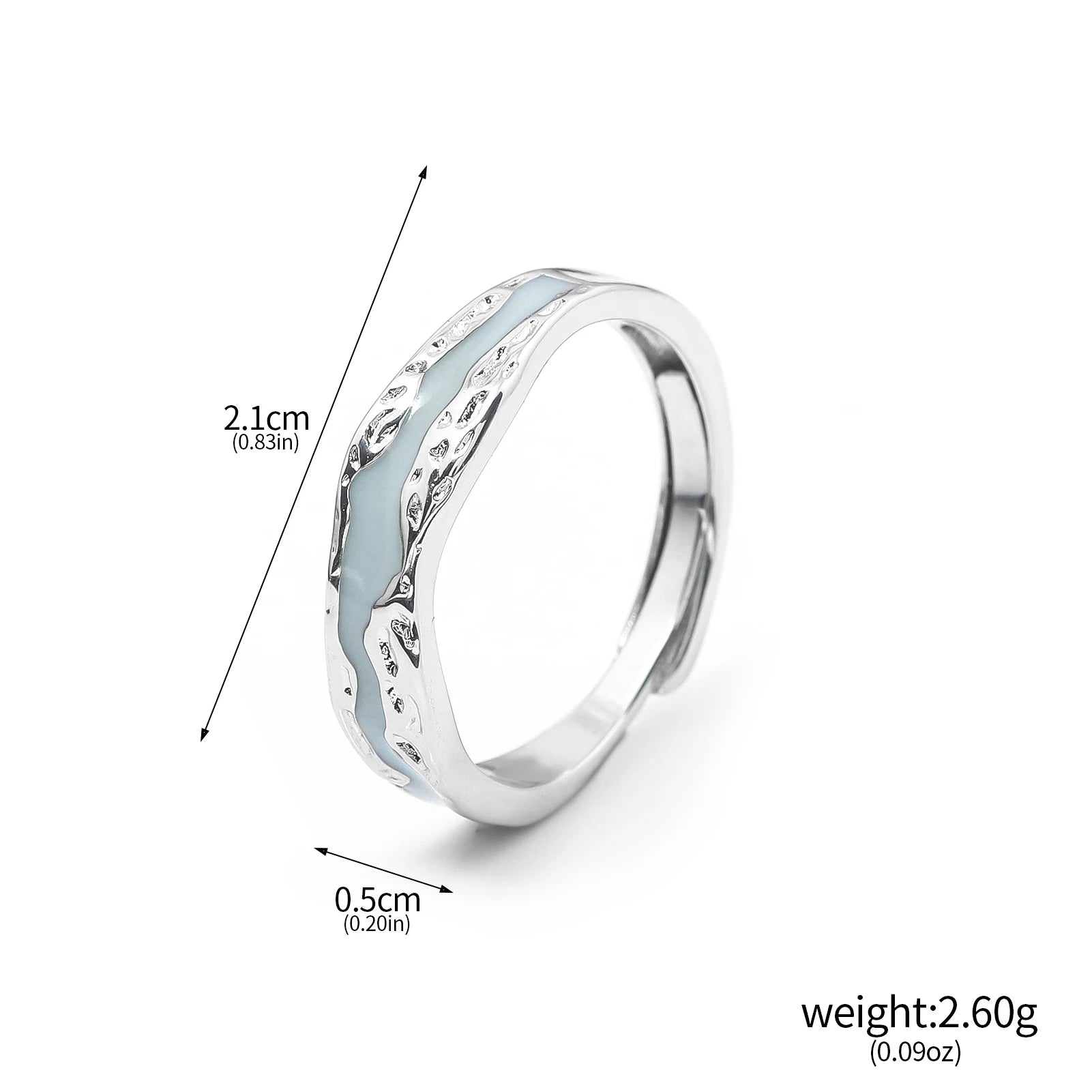 Bague Bleu Entrelacée