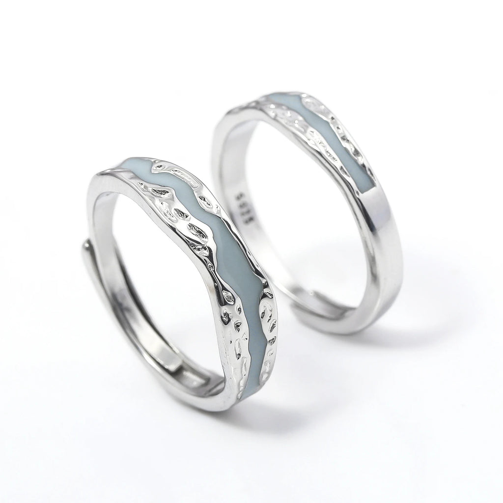 Bague Bleu Entrelacée