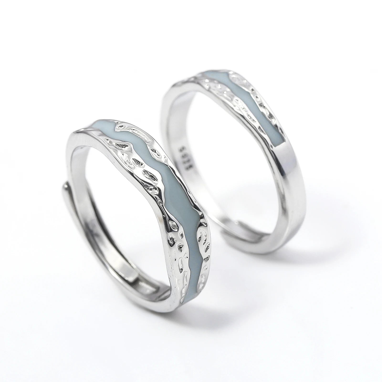 Bague Bleu Entrelacée