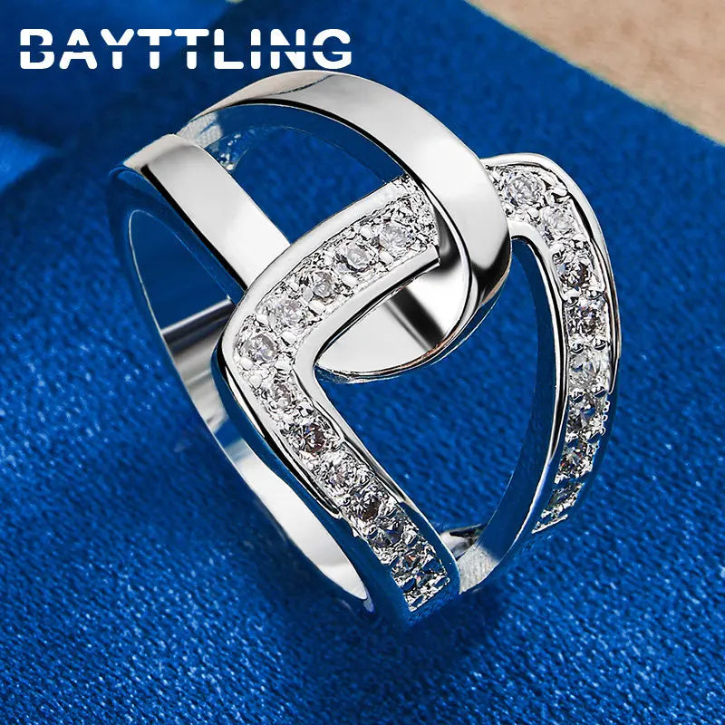 Bague Argent Entrelacée