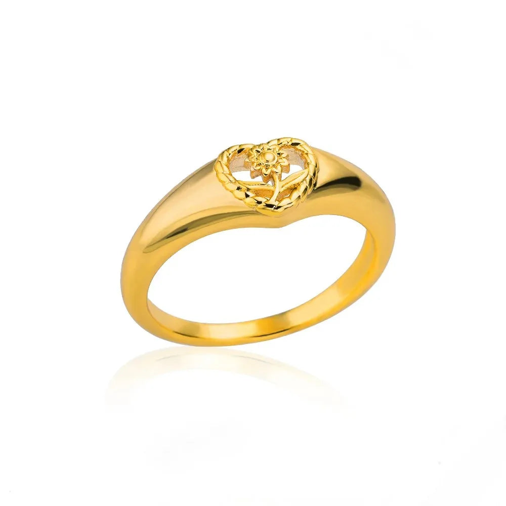 Bague Cœur Zircon Minimaliste