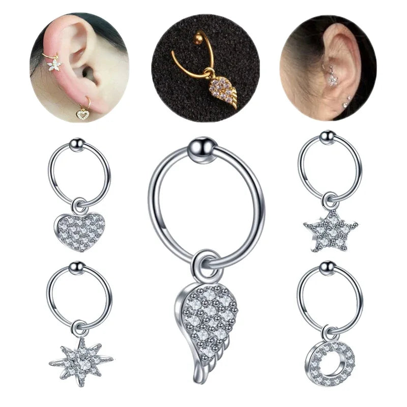 Boucles d’Oreille Piercing Zircon