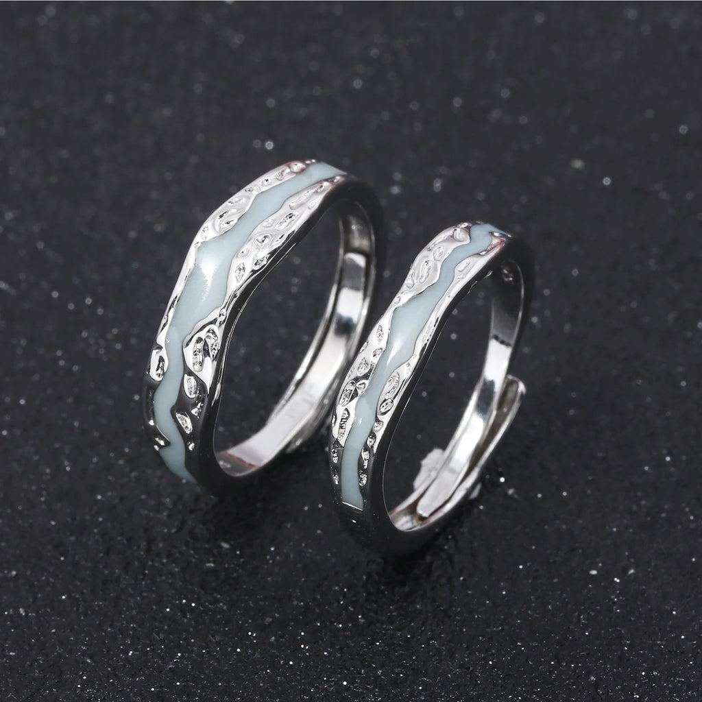 Bague Bleu Entrelacée