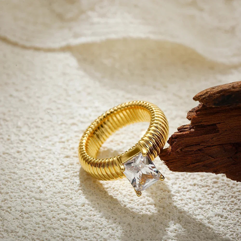 Bague Clip Multicolore Or 18K