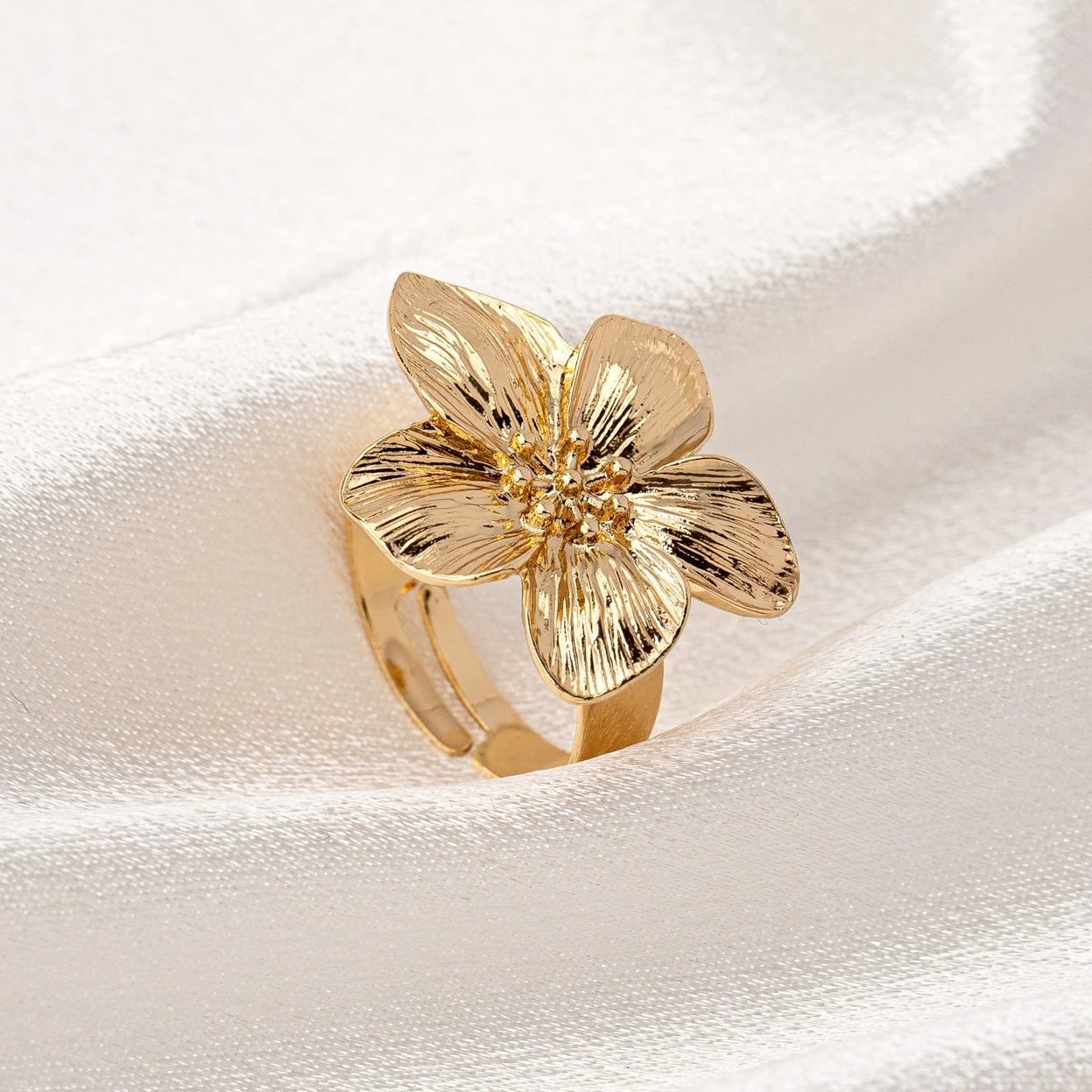 Bague Fleur Ajustable